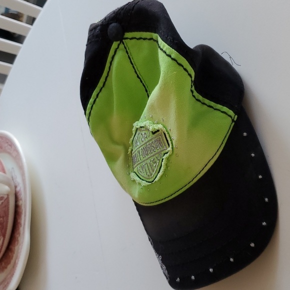 Harley Davidson Hat. Grand Turk HD adjustable cap Lime Green - Picture 6 of 6